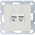 Розетка компьютерная двойная Jasmart RJ45 5 кат., слоновая кость, Jasmart