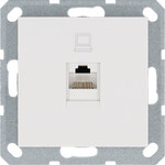 Розетка компьютерная одинарная Jasmart RJ45 5 кат., белый глянец, Jasmart