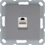 Розетка компьютерная одинарная Jasmart RJ45 5 кат., алюминий, Jasmart