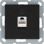 Розетка компьютерная одинарная Jasmart RJ45 5 кат., антрацит, Jasmart