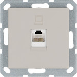 Розетка компьютерная одинарная Jasmart RJ45 5 кат., тауп, Jasmart