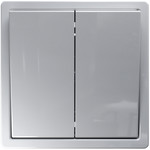 Выключатель двухклавишный проходной Jasmart FD 10А/250В, белый глянцевый, Jasmart