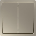 Выключатель двухклавишный проходной Jasmart FD 10А/250В, сахара, Jasmart