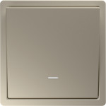 Выключатель одноклавишный проходной с LED подсветкой Jasmart FD 10А/250В, сахара, Jasmart