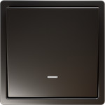 Выключатель одноклавишный проходной с LED подсветкой Jasmart FD 10А/250В, никель, Jasmart