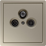 Розетка TV+FM+SAT проходная Jasmart FD, сахара, Jasmart