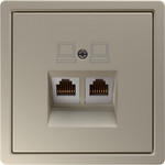Розетка компьютерная двойная Jasmart FD RJ46 6 кат., сахара, Jasmart