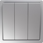 Выключатель трехклавишный Jasmart FD 10А, белый матовый soft touch, Jasmart