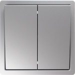 Кнопка 2-клавишная с переключающим контактом Jasmart FD 10А, 250В, белый матовый soft touch, Jasmart